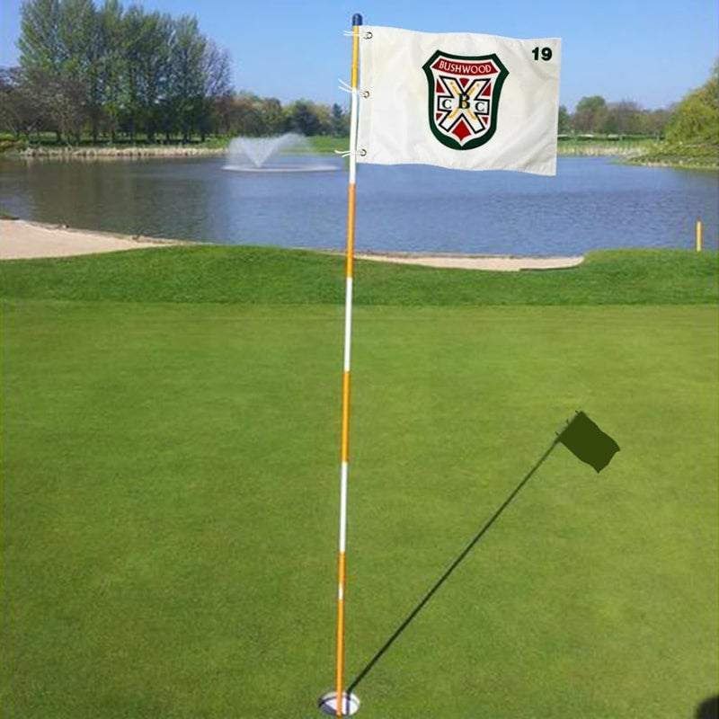2BUT Standard Bushwood Country Club Golf Pin Flag Practic Putting Green Golf Flag For Backyard Garden Double-Sewn 600D Nylon Miniature Pin Flag (20"x13" Grommet) - Image 4